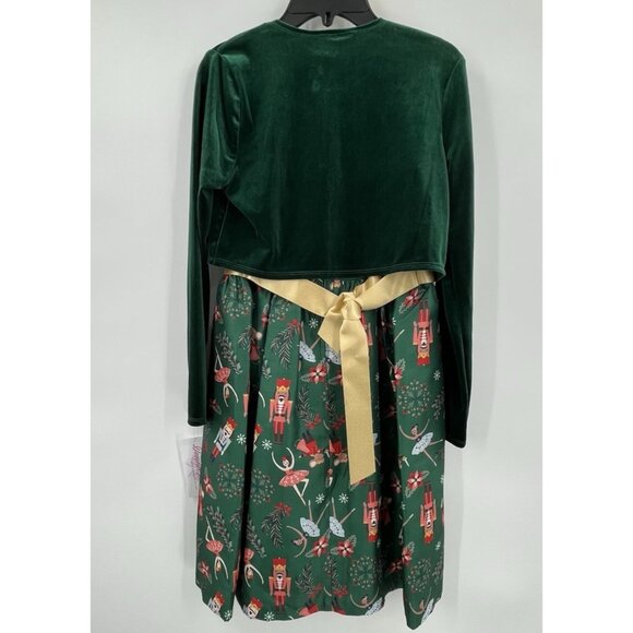BONNIE JEAN Big Girls 16 Nutcracker Dress & Velvet Cardigan Set NWT - Picture 7 of 14
